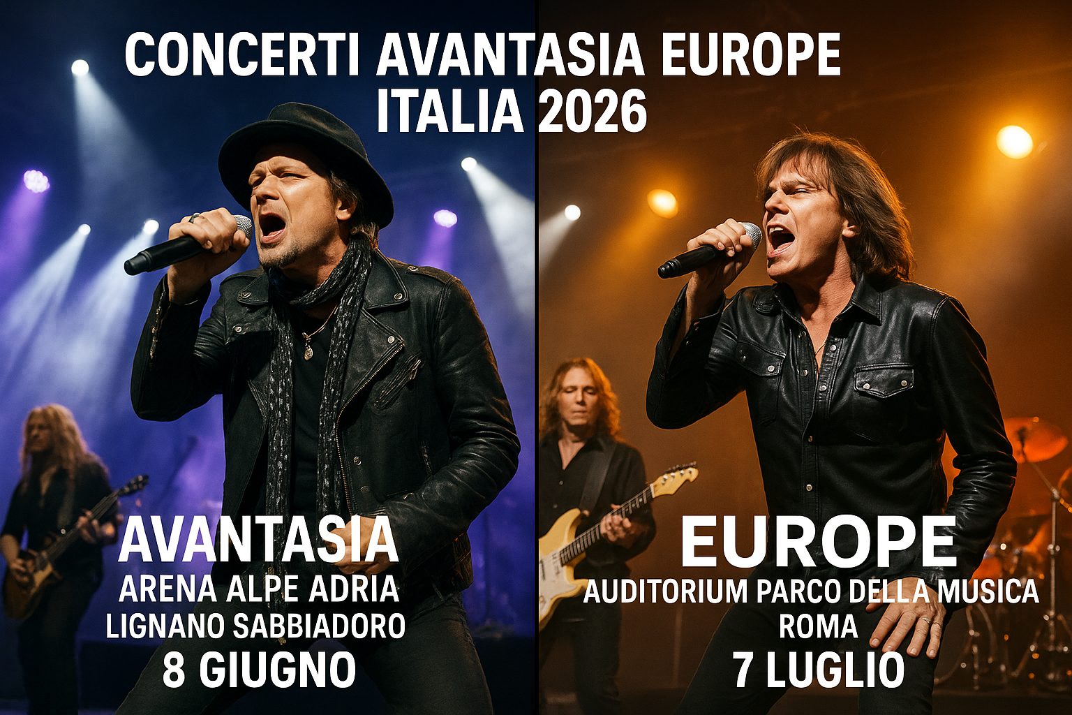 Europe e Avantasia: il metal sinfonico e il rock classico conquistano l’Italia primavera-estate 2026