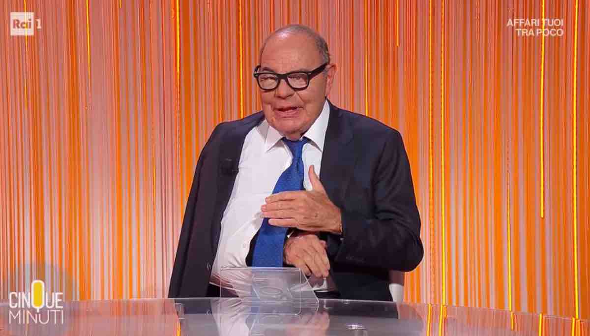 Bruno Vespa in diretta a Cinque Minuti