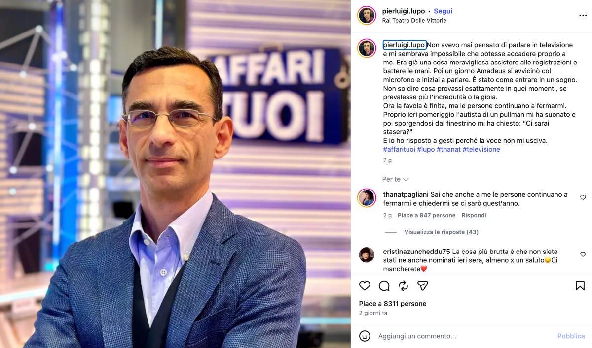 affari tuoi assenza lupo thanat